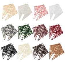 Polyester Lace Head Scarf with Tie-Back Design and Light Coverage