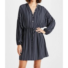 NWT CHRISTY DAWN x MADEWELL Bonnie Mini Dress, Indigo Blue Stripes, Medium