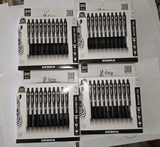 80 Pens Total, Zebra Z-Grip Retractable Ballpoint Pens Black Ink 1.0mm Medium