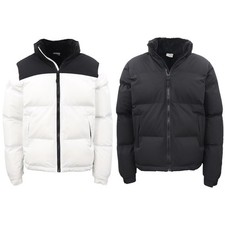 Chaqueta acolchada acolchada acolchada forrada de piel cálida para hombre