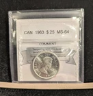 1963  Coin Mart Graded Canadian, ¢25 Cent, **MS-64**