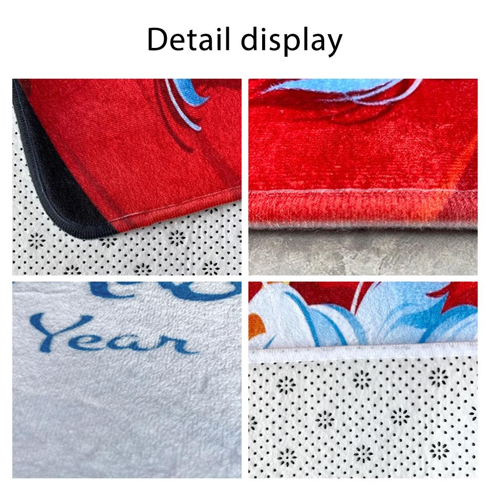 *3Pcs Christmas Mat Sets Santa Claus Non Slip Mat Bathroom Doormat Toilet Seat C