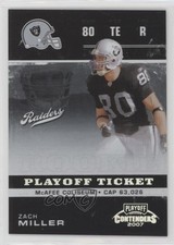 2007 Playoff Contenders Playoff Ticket 54/99 Zach Miller #240 4at