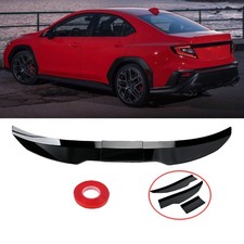 For Subaru Wrx Sti Rear Roof Trunk Spoiler Tail Wing Lip Glossy Blk Adjustable