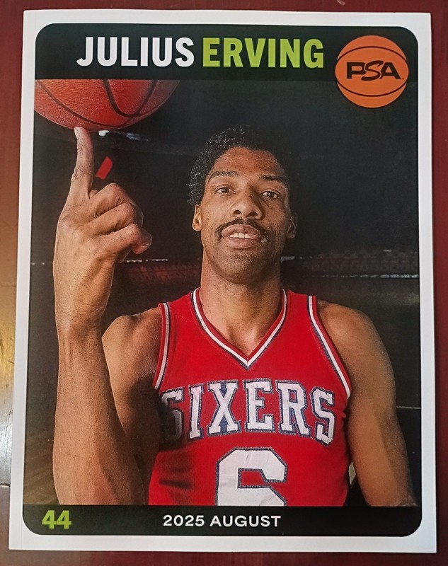 Julius Erving PSA Magazine Cover August 2025 Volume #44 Philadelphia 76ers