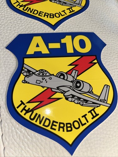 LOT OF 2 USAF Fighter Squadron A-10 Thunderbolt II Decals Peel-off Stickers NEW - Imagen 2 de 4