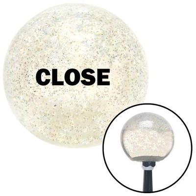 Black CLOSE Clear Metal Flake Shift Knob w/ M16x1.5 Insert Shifter Auto Manual