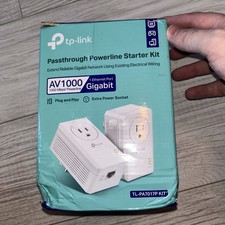 TP Link AV1000 Gigabit Passthrough Powerline Adapter Starter Kit TL-PA7017P