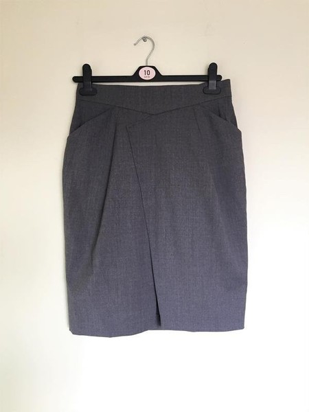 Women Fabiana Filippi Skirt Grey Wool M