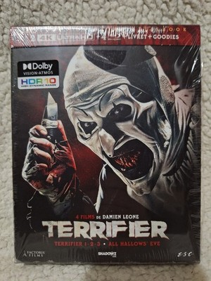 Box Terrifier 1, 2, 3 + All Hallows Eve - SteelBook - 4K + Blu-Ray + Goodies