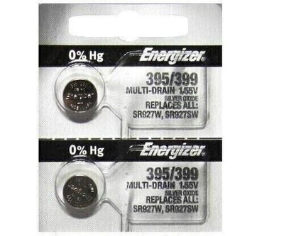 #ad ENERGIZER 395 399 WATCH BATTERIES SR927SW 2 Piece Sealed Authorized Seller $3.63