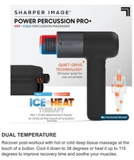 Sharper Image Power Percussion Pro Hot Cold Percussion Massager Quiet 6 Speed