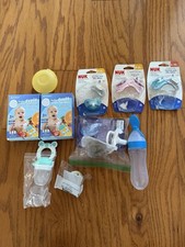 Lot Of Baby Fruit Feeders Pacifiers Paci Binkie Mixed Assorted Nuk bibs