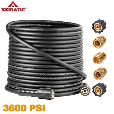 #ad YAMATIC 3600 PSI 1 4#x27;#x27; Pressure Washer Hose Kink Resistant Heavy Duty $36.33