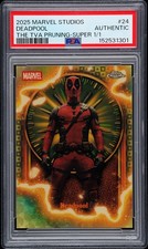 2025 TOPPS MARVEL STUDIOS CHROME THE TVA PRUNING #24 DEADPOOL 1/1 PSA AUTHENTIC