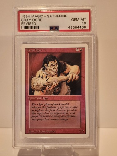 1994 MTG Magic the Gathering Revised Gray Ogre PSA 10