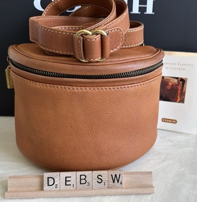 バッグ vintage coach old waist pouch brown COACH VINTAGE SADDLE NATURAL GRAIN LEATHER FISHING CREEL HANDBAG