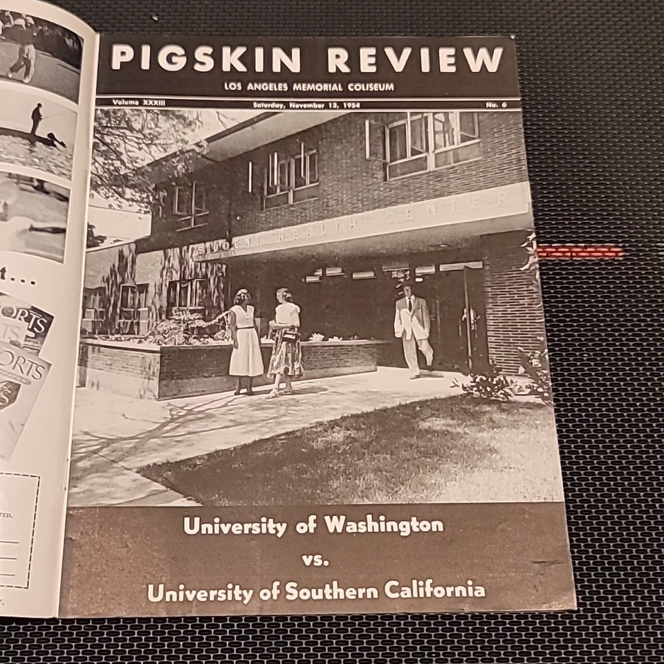 1954 Pigskin Review USC Trojans vs Washington Huskies Football Game Program NM - Image 2 of 4