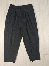 Banana Republic Vintage Women's Pants Pleated High-Rise Tapered Leg Black Sz 6