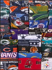 NFL FAT QUATERS FOOTBALL TEAMS 18" X 21" 100% COTTON FABRIC