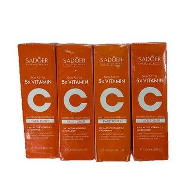 4 Sealed Sadoer 5x Vitamin Face Toner 4.58 Fl Oz Each