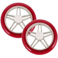 2 Pcs Shopping Cart Replacement Wheels Plastic PU for Rolling Grocery Trolley