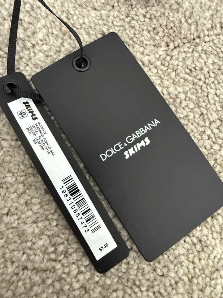 Skims Dolce & Gabbana Leopard Print Underwire Bra 36D - Image 3 of 3