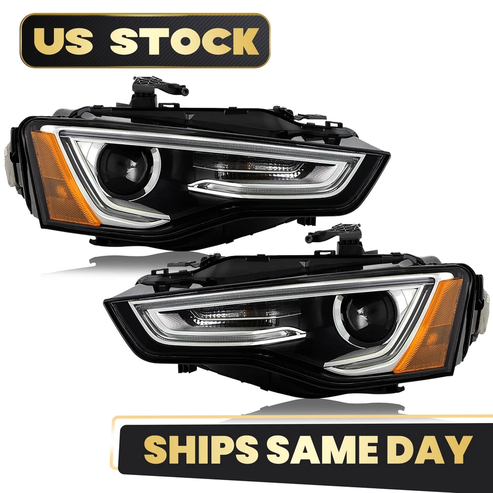 HID/Xenon Headlight For 2013-2017 Audi A5 S5 w/o AFS w/o Bulb Left+Right Pair - Image 2 of 4