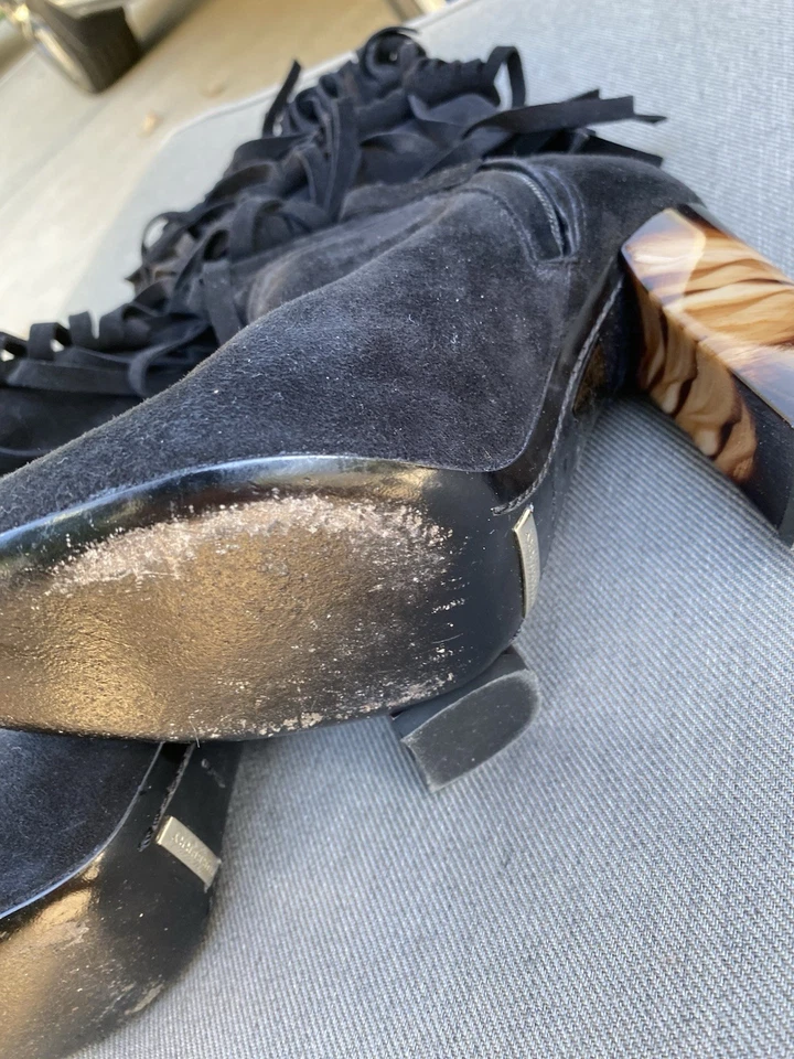 Botas con flecos Burberry para mujer, talla 36 Foto 4 de 4