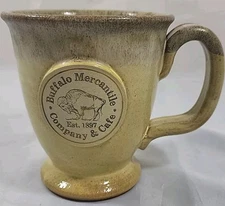 Buffalo Mercantille Company And Cafe Pottery Mug Handmade Sunset Hill Stoneware