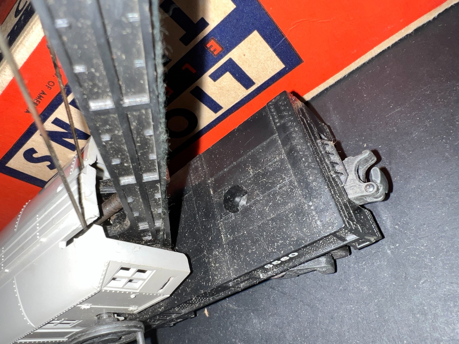 Vintage LIONEL O Gauge #6560 Gray Bucyrus Erie Crane Car