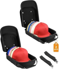 Set of 2 Hard Hat travel Cases for Baseball Caps - Hat Storage Organizer Holder