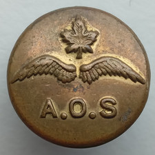 Canada Canadian WW2 Era Air Observation School 16.7mm Button by Scully Montreal