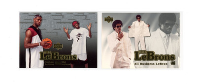 2006-07 Upper Deck Lebron James - All Business & Kid Lebron Bundle (x2)