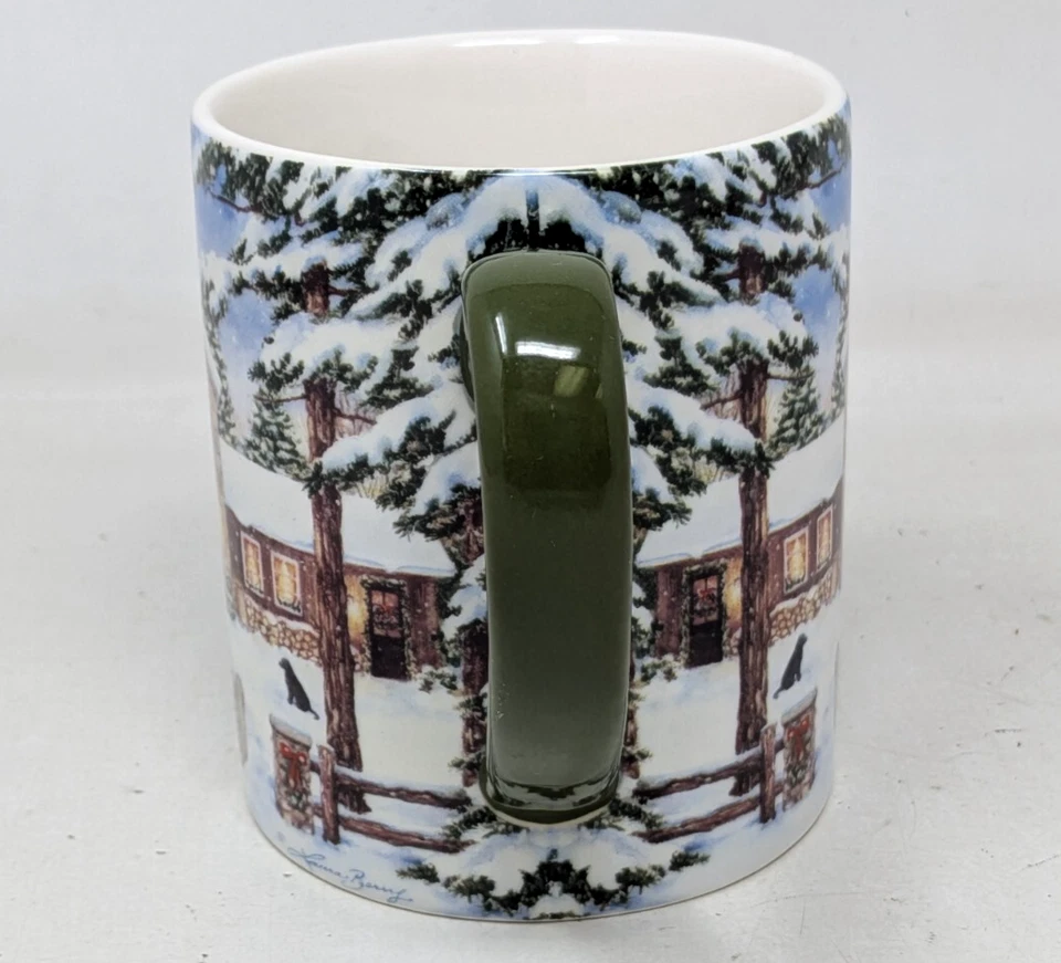 Taza de café vintage 2012 Lang Nestled in the Pines Laura Berry Navidad nieve Foto 2 de 4