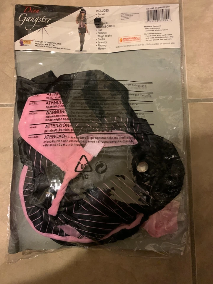 Sexy Diva Gángster Chaqueta y Vestido Conjunto de Disfraz NUEVO Paquete al por menor Para Mujer Mediano Grande Foto 2 de 2