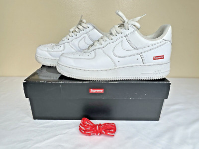Nike Air Force 1 x Supreme Low Box Logo White - Size 8 With Box