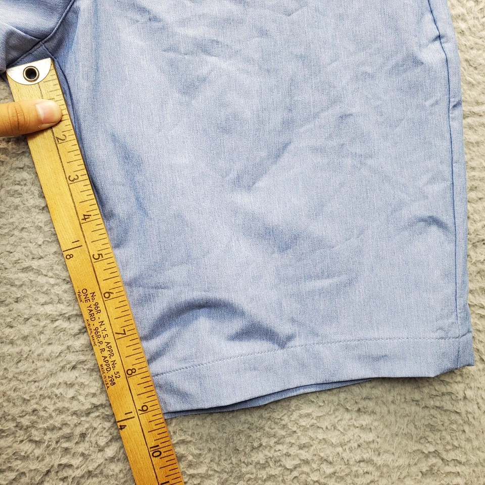 Pantalones cortos Slazenger Golf Performance para mujer grandes azules cambray tiro medio frente plano Foto 4 de 4