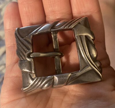 Barry Kieselstein Cord Modernist Sterling Silver Belt Buckle  display picture 1