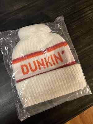 Dunkin winter hat white beanie ***FREE SURPRISE GIFT W/PURCHASE***