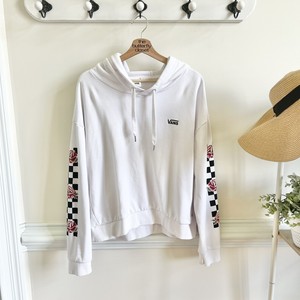 vans patchworker checkerboard white hoodie