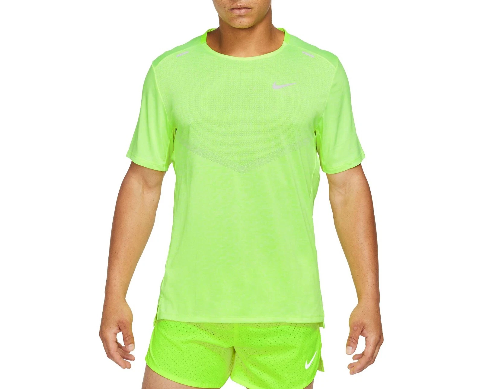 NWT Nike Dri-FIT Rise 365 Men's Short-Sleeve Running Top Volt CZ9184-084