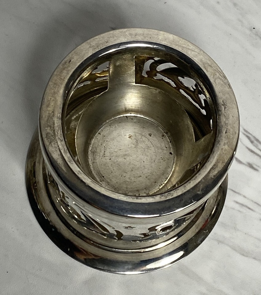 TEALIGHT CANDLE HOLDER SOLVER PLATED 3” tall eBay