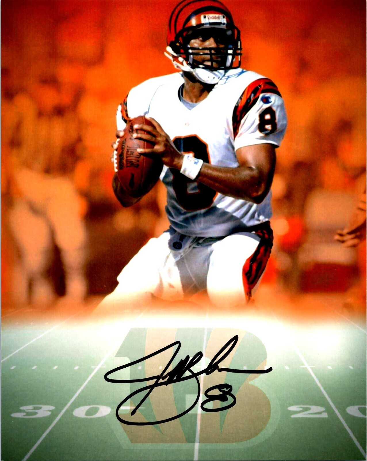 Jeff Blake Signed 8x10 Photo - Cincinnati Bengals - NFL