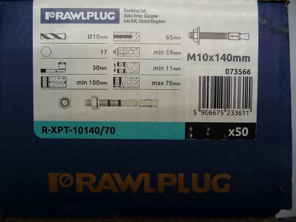 Goujon d'ancrage M10 x 140mm Spit 10x140 Rawlplug - Photo 2/3