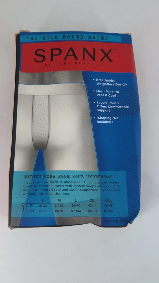 Boxer corto Spanx para hombre pro-Wick blanco talla S PVP £28 LN054 BB 03 Foto 4 de 4