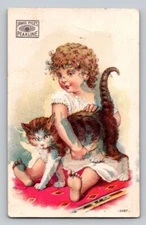 Girl Tabby Cat James Pyles Pearline Washing Compound P21
