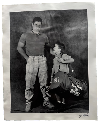 Vintage JIM BURT & Son New York Giants 16x20 Black & White Poster