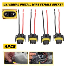 Wire Pigtail Female S H11 Two Harness Head Light Low Beam Socket Connector Plug