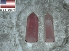 2 pieces 2.5 inches to 2.75 inches Pink Quartz Crystal Points, Natural Rock
